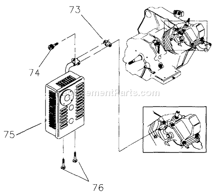 Page E Diagram and Parts List for 0766-1  Briggs and Stratton Pressure Washer